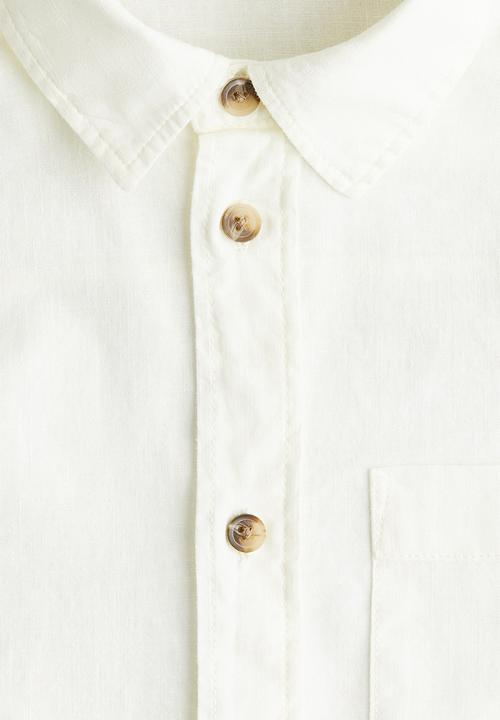 H&M - Linen-blend shirt - cream