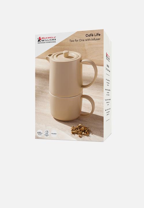 Maxwell & Williams - Café Life T4One with Infuser 450ml - Sand