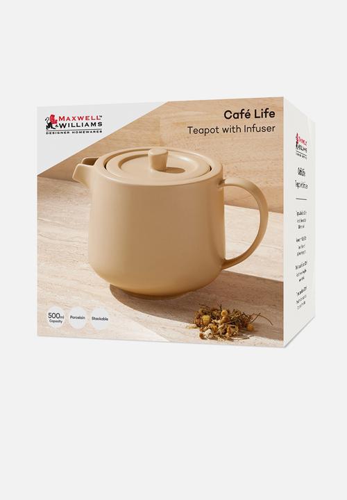 Maxwell & Williams - Café Life teapot with Infuser 500ml - Sand