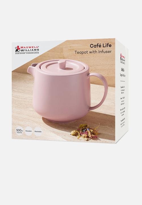 Maxwell & Williams - Café Life teapot with Infuser 500ml - Rose