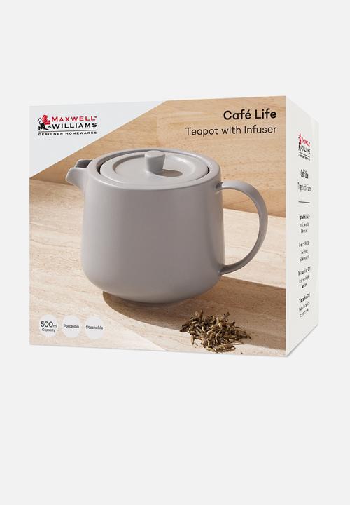 Maxwell & Williams - Café Life teapot with Infuser 500ml - Grey