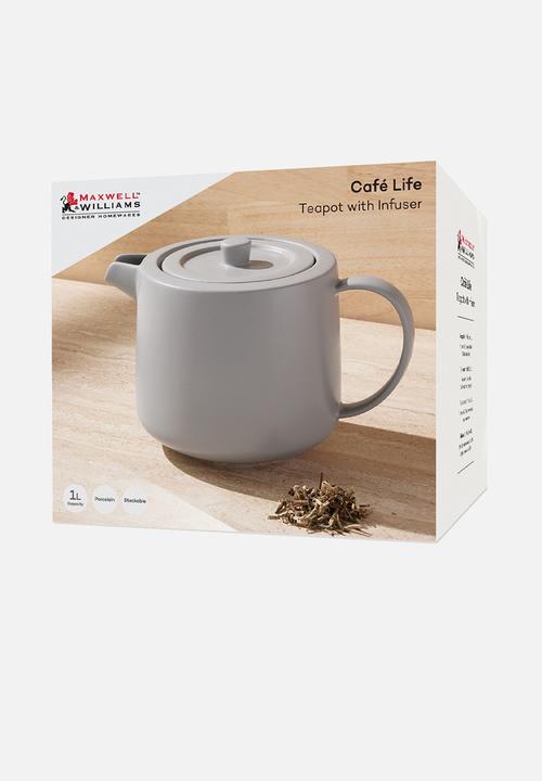 Maxwell & Williams - Café LifeTeapot with Infuser 1L - Grey