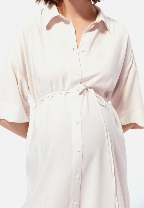 H&M - Mama before & after shirt dress - cream