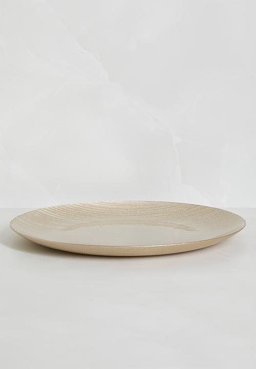 Excellent Houseware - Riva serving platter - Beige