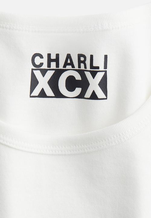 H&M - Printed t-shirt - white/charli xcx