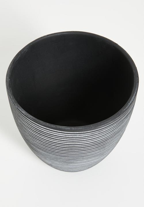 H&S - Pluto planter set of 3 - black