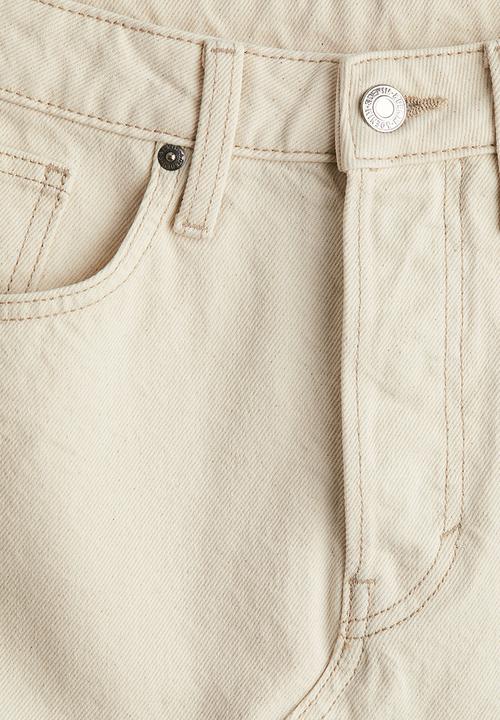 H&M - A-line denim skirt - cream 