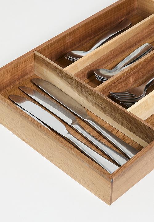 Excellent Houseware - Acacia cutlery organizer