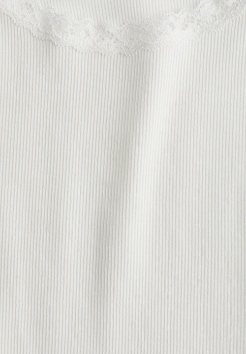 H&M - Lace-trimmed vest top - white