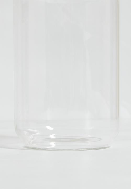 Excellent Houseware - 700ml storage jar set of 3 - Natural & Clear