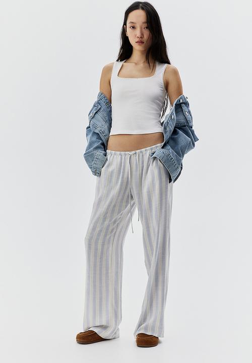 H&M - Picot-trimmed vest top - cream