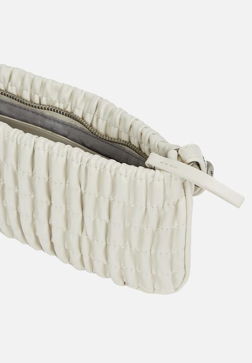 Calvin Klein - Ruched zip top bag - chalk