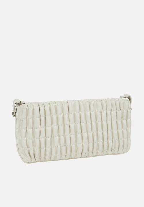 Calvin Klein - Ruched zip top bag - chalk