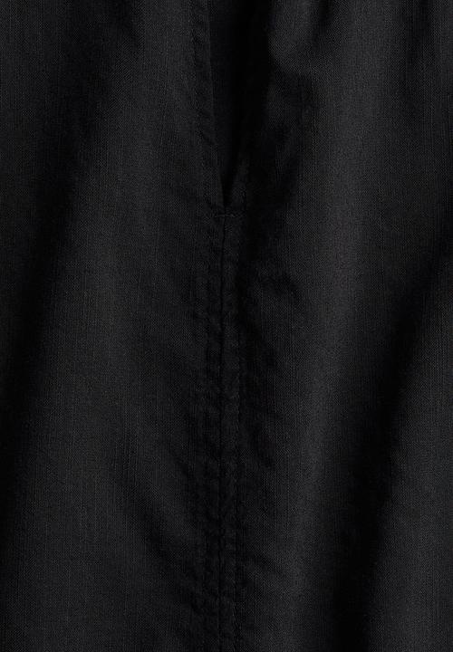 H&M - Band-collar blouse - black