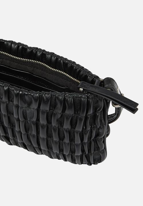Calvin Klein - Ruched zip top bag - na black