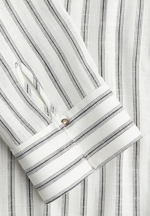 H&M - Airy shirt - white striped