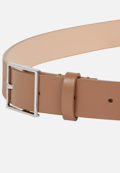 Calvin Klein - Minimalist square belt 2.5 - nuthatch