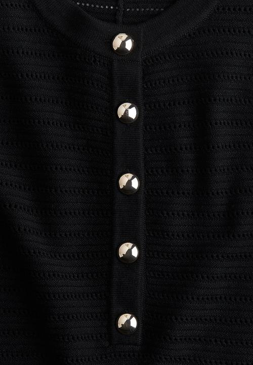 H&M - Pointelle-knit dress - black