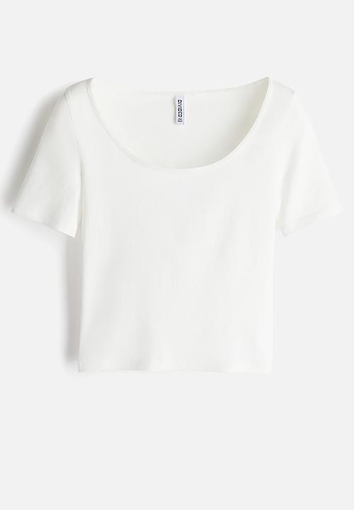 H&M - Smocked viscose blouse - cream