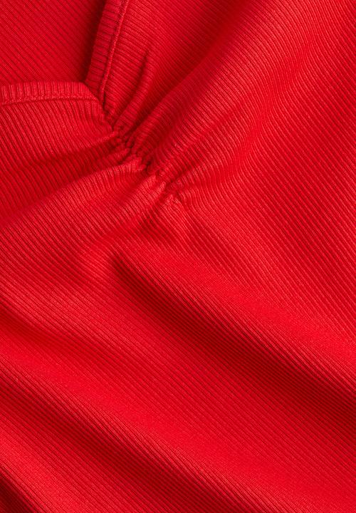 H&M - Ribbed boat-neck top - red