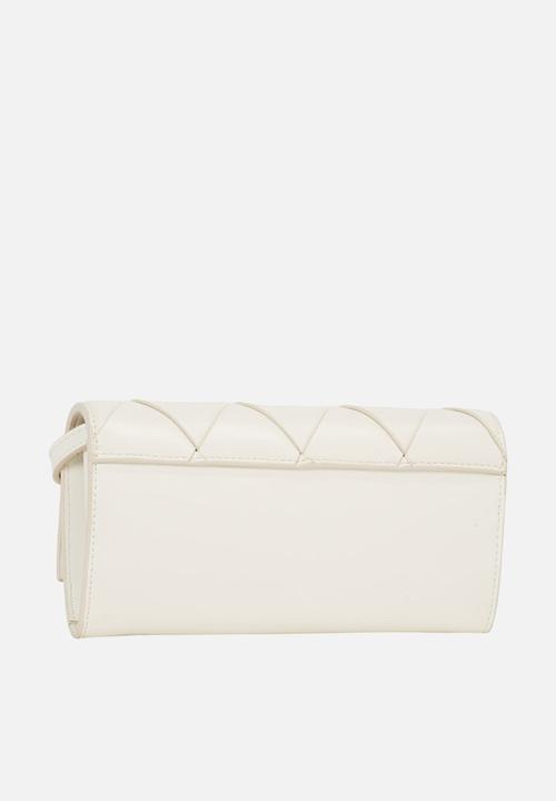 Calvin Klein - Ck woven convertible wallet bag- chalk