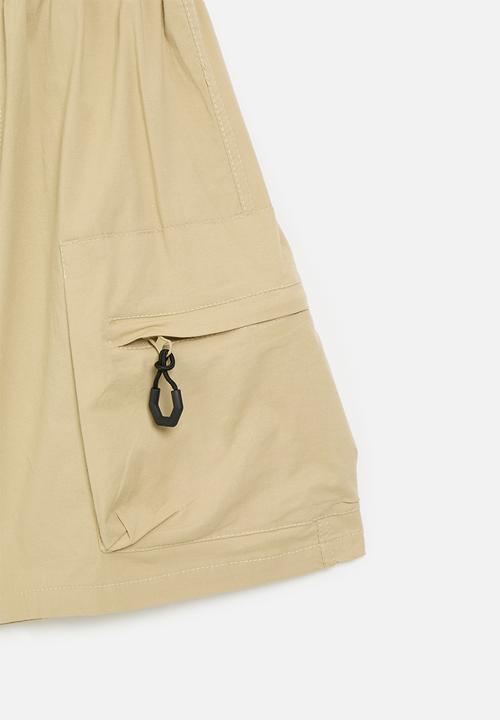 Pop Candy - Cargo pants with gusseted pockets - wheat brown