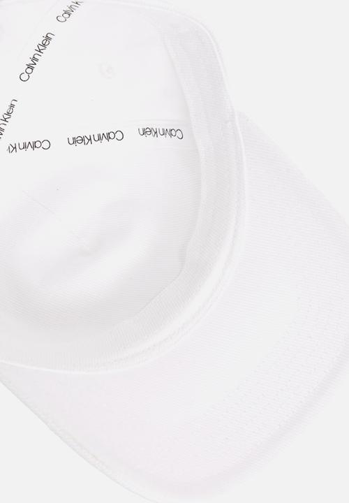 Calvin Klein - Printed monologo cap - brilliant white