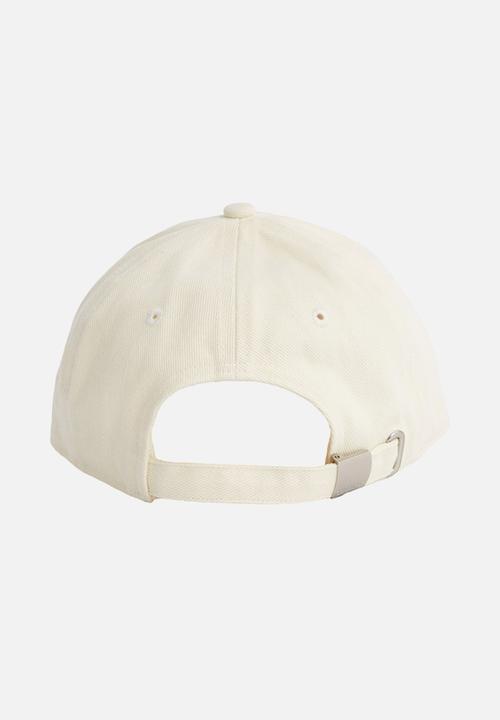 Calvin Klein - Embroidered monogram cap- bone white