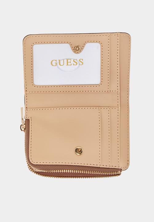 GUESS - Bolena slg zip arnd card case - beige