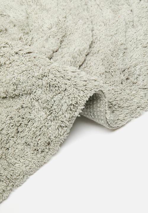 Bathroom Solutions - Swirl tufted bathmat - grey