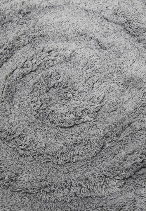 Bathroom Solutions - Swirl tufted bathmat - grey