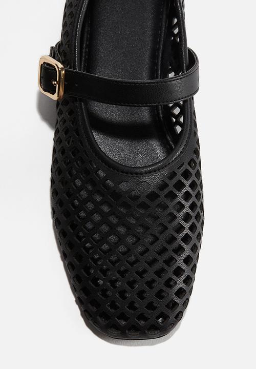 H&M - Perforated mary jane ballet pumps - black