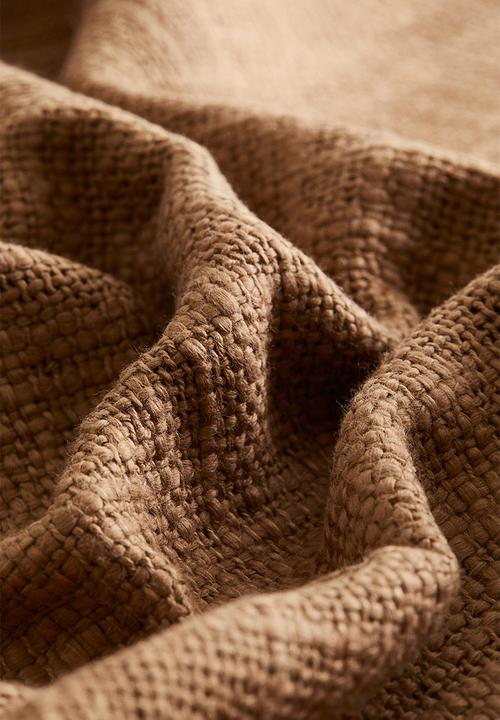 H&M - Slub weave cushion cover - light brown