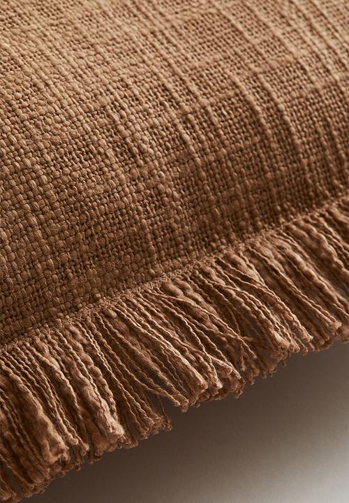 H&M - Slub weave cushion cover - light brown