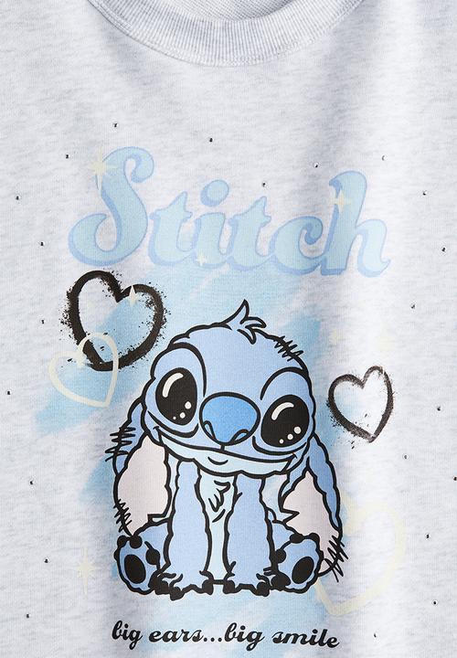 H&M - Printed t-shirt - light grey lilo & stitch