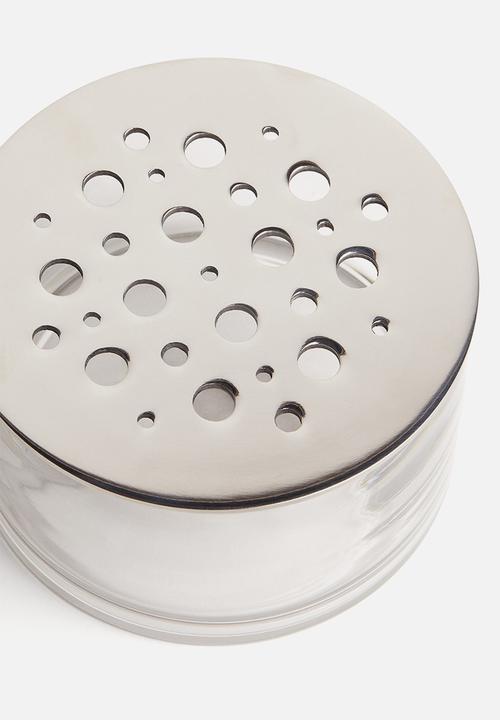 H&M - Glass ikebana vase - silver-coloured