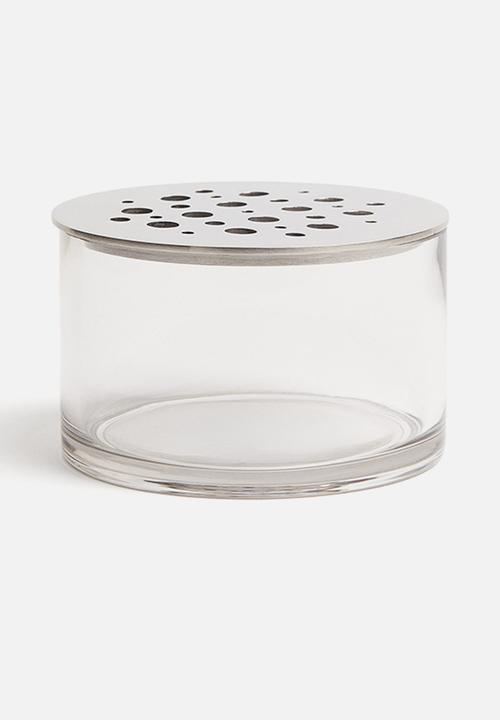 H&M - Glass ikebana vase - silver-coloured