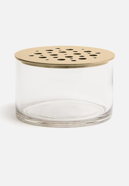 H&M - Glass ikebana vase - gold-coloured