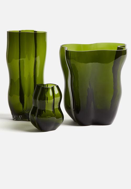 H&M - Large glass vase - green