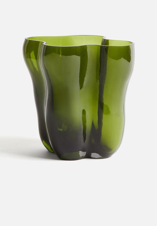 H&M - Large glass vase - green