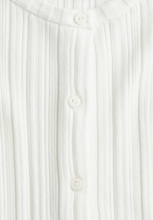 H&M - Rib-knit cardigan - white