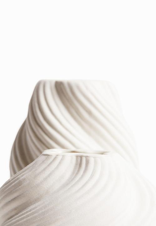 H&M - 2 pack mini stoneware vases - white