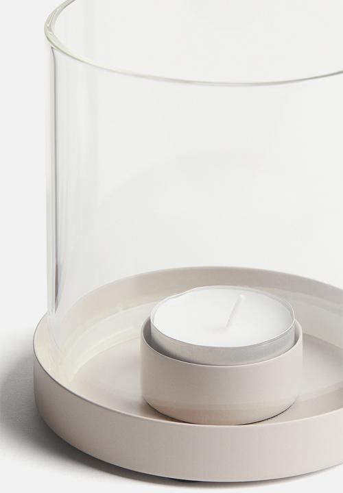 H&M - Glass tealight holder - grey