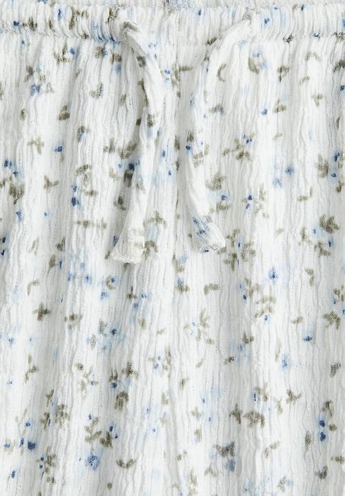 H&M - Textured jersey trousers - white floral