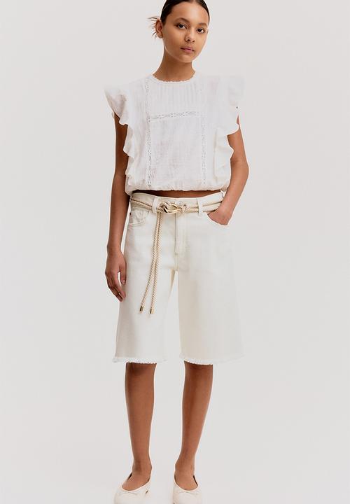 H&M - Denim shorts - white