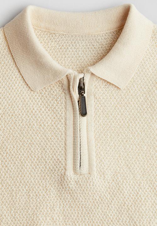 H&M - Zip-top polo shirt - beige