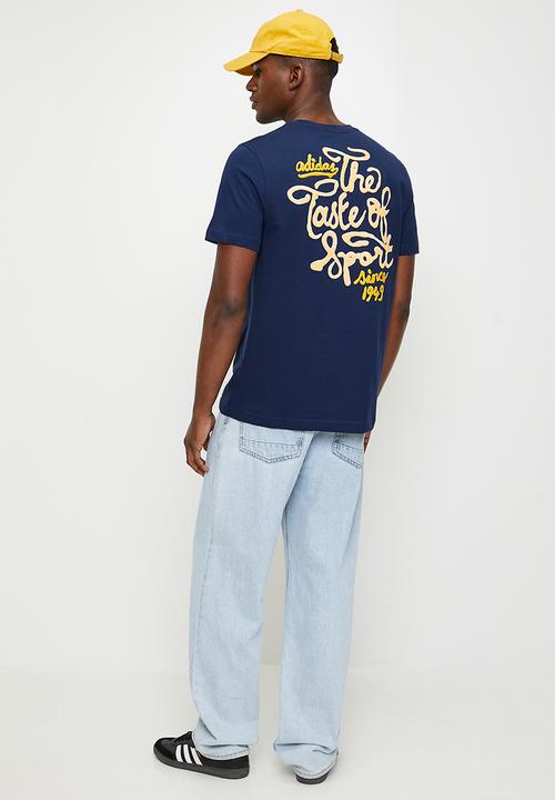 adidas Performance - Org Sauce Tee - dark blue