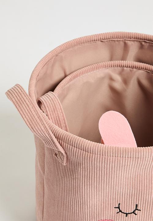 H&S - Cat storage basket set of 2 - Pink