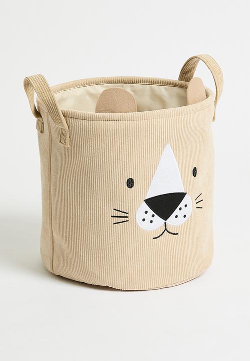 H&S - Lion storage basket set of 2 - Natural