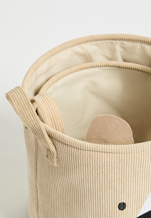 H&S - Lion storage basket set of 2 - Natural